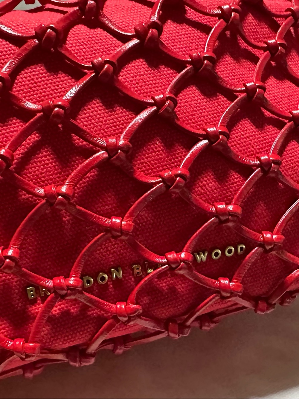 Brandon Blackwood Red Knotted Mini Bag - Picture 2 of 5